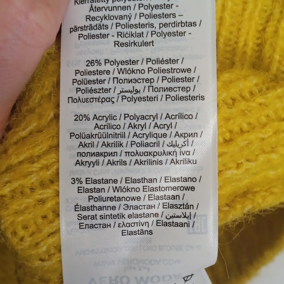 Vero Moda Chartreuse Daisy Shoulder Sweater Crewneck Size Small - Picture 4 of 6